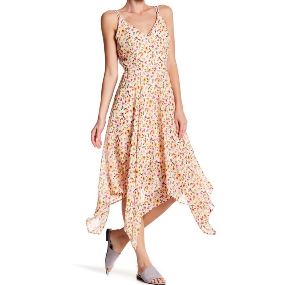 Romeo+Juliet Couture Cream Wildflower Print Dress Size Large NWT
